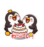 ケーキとペンギンの魅力:日本語（個別スタンプ：28）