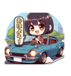 毎日使える旧車娘のLINEスタンプ（個別スタンプ：1）