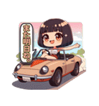 毎日使える旧車娘のLINEスタンプ（個別スタンプ：4）