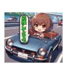 毎日使える旧車娘のLINEスタンプ（個別スタンプ：8）