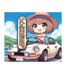 毎日使える旧車娘のLINEスタンプ（個別スタンプ：15）