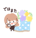 モノトーンLongちゃん・梅雨（個別スタンプ：10）