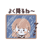 モノトーンLongちゃん・梅雨（個別スタンプ：25）