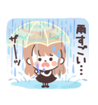 モノトーンLongちゃん・梅雨（個別スタンプ：26）