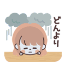 モノトーンLongちゃん・梅雨（個別スタンプ：34）