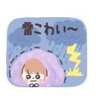 モノトーンLongちゃん・梅雨（個別スタンプ：36）