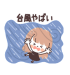 モノトーンLongちゃん・梅雨（個別スタンプ：38）