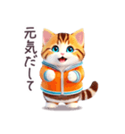 毎日使える パーカーねこ ぽっちゃり 現状（個別スタンプ：33）