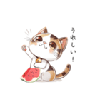 猫のスタンプ（夏ver.）（個別スタンプ：2）