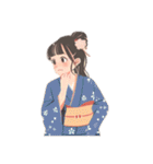 Japanese kimono girls！（個別スタンプ：9）