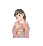 Japanese kimono girls！（個別スタンプ：11）