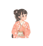 Japanese kimono girls！（個別スタンプ：12）