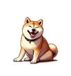 ドット絵 アレンジして使える柴犬（個別スタンプ：2）