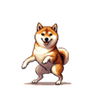 ドット絵 アレンジして使える柴犬（個別スタンプ：6）