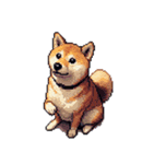 ドット絵 アレンジして使える柴犬（個別スタンプ：26）