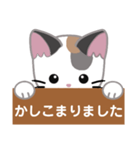 三毛猫ミミの丁寧な伝言板（個別スタンプ：17）