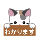 三毛猫ミミの丁寧な伝言板（個別スタンプ：40）