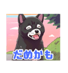 黒柴くんの毎日使える！日常スタンプ（個別スタンプ：5）