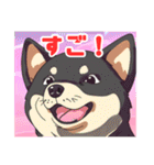 黒柴くんの毎日使える！日常スタンプ（個別スタンプ：7）