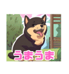 黒柴くんの毎日使える！日常スタンプ（個別スタンプ：18）