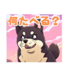 黒柴くんの毎日使える！日常スタンプ（個別スタンプ：20）
