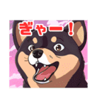 黒柴くんの毎日使える！日常スタンプ（個別スタンプ：22）