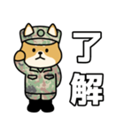 陸上自衛隊・かわいい柴犬三曹スタンプ2（個別スタンプ：1）