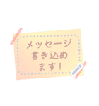 書き込める♥クリア♡半透明ポストイット（個別スタンプ：4）