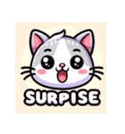 愛らしい猫の気分スタンプ（個別スタンプ：3）