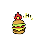 Burning Hamburger.（個別スタンプ：3）