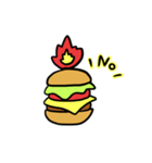 Burning Hamburger.（個別スタンプ：6）