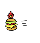 Burning Hamburger.（個別スタンプ：11）