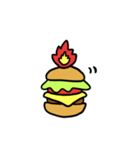 Burning Hamburger.（個別スタンプ：18）