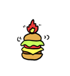 Burning Hamburger.（個別スタンプ：19）