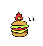 Burning Hamburger.（個別スタンプ：26）