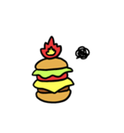 Burning Hamburger.（個別スタンプ：28）