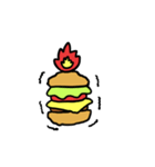 Burning Hamburger.（個別スタンプ：30）