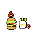 Burning Hamburger.（個別スタンプ：37）