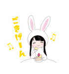 うさぎになりたい女の子（個別スタンプ：17）