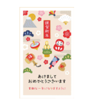 毎年使える華やかな大人の年賀状【再販】（個別スタンプ：3）