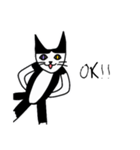 半袖短パンふしぎにゃんこ（個別スタンプ：5）