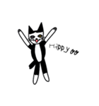 半袖短パンふしぎにゃんこ（個別スタンプ：14）
