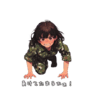 働く軍人ちゃん（個別スタンプ：4）