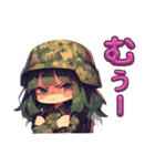 働く軍人ちゃん（個別スタンプ：5）