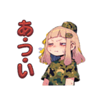 働く軍人ちゃん（個別スタンプ：9）