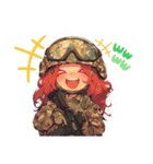 働く軍人ちゃん（個別スタンプ：12）