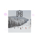 天竜人萬華区の買い物 北海道の雪スキー場（個別スタンプ：7）