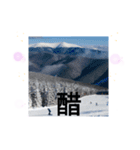 天竜人萬華区の買い物 北海道の雪スキー場（個別スタンプ：21）