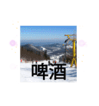 天竜人萬華区の買い物 北海道の雪スキー場（個別スタンプ：22）