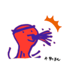 ゆるい手描き海鮮イラスト＆犬猫フォト（個別スタンプ：6）